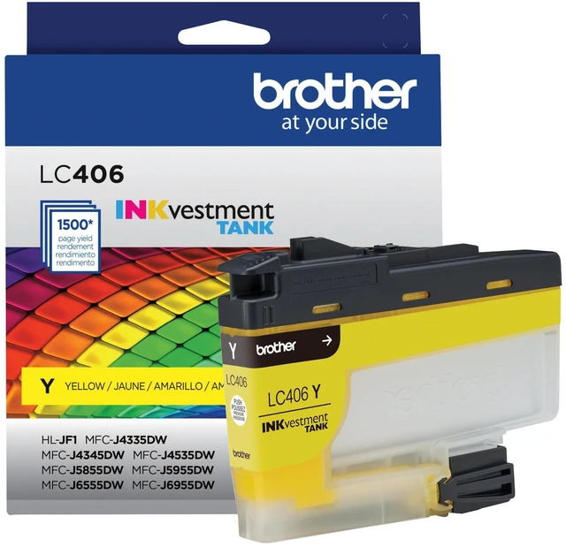 Main image of Genuine LC406Y Standard Yield Yellow INKvestment Tank Ink Cartridge