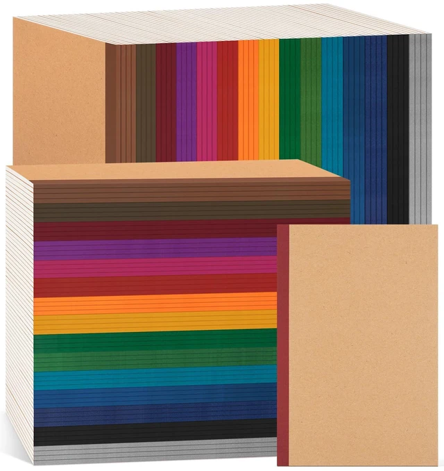 Main image of 120 Pack Lined Notebook Journals Bulk,8.3x 5.5Kraft Cover Lined Notebooks A5 Ruled Composition Notebook, Kraft Cover with Vintage Spines, 60 Pages for School Office Travel(Vintage-Lined-120 pack)