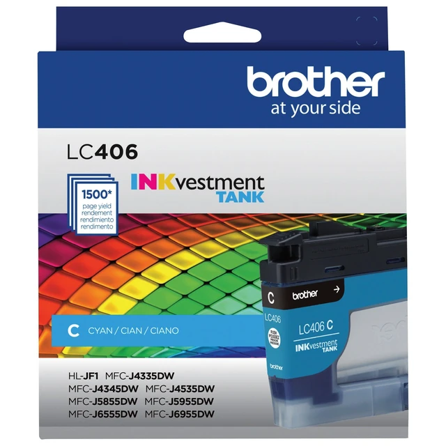 Alt view image 2 of 6 - Genuine LC406C Standard Yield Cyan INKvestment Tank Ink Cartridge
