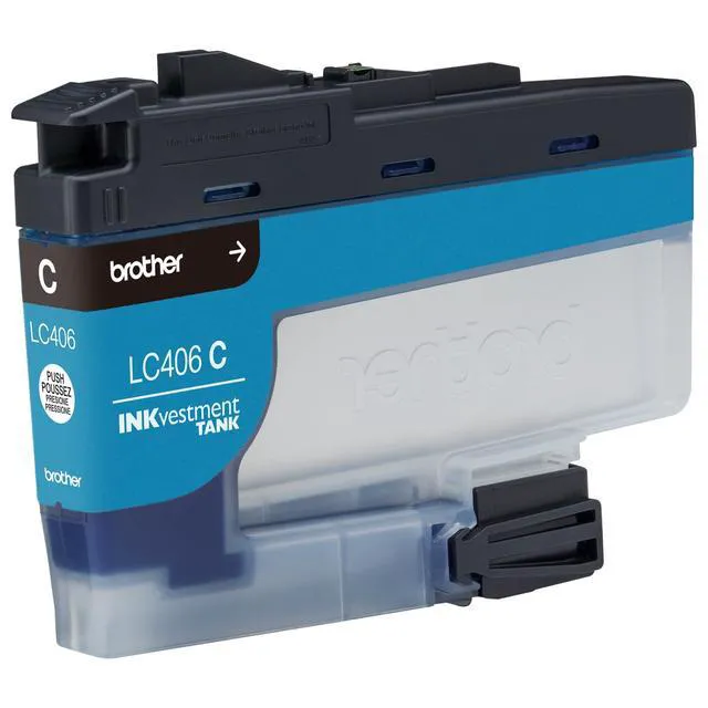 Alt view image 6 of 6 - Genuine LC406C Standard Yield Cyan INKvestment Tank Ink Cartridge