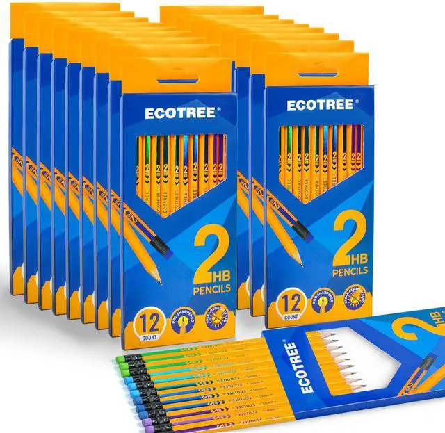 Main image of Pre-Sharpened #2 Pencils Bulk, Back to School Supplies, 216 Count Wood-Cased HB Number 2 Pencils for Kids Students, Latex-Free Eraser, Smooth Writing, Drawing, Teachers Classroom Supplies