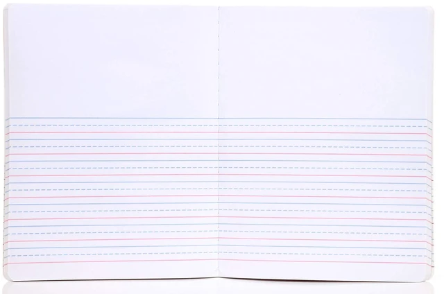 Alt view image 6 of 6 - Primary Composition Notebook, 4 Pack, Blue Cover, 80 Sheets, 7.5in x 9.75in, 1/2 Sheet, Ruled with Drawing Area, Flexible Hardcover Journal, Grades K-2, School & Home Use