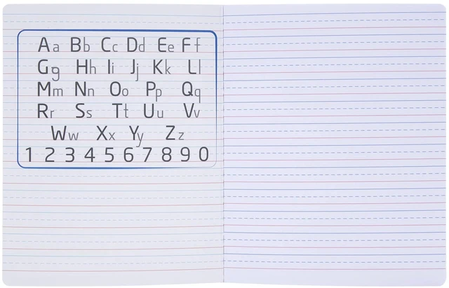 Alt view image 4 of 5 - Primary Composition Notebook, 4 Pack, Assorted Colors 80 Sheets, 7.5in x 9.75in, Full Sheet, Ruled with Drawing Area, Flexible Hardcover Journal, Grade K-2, School & Home Use