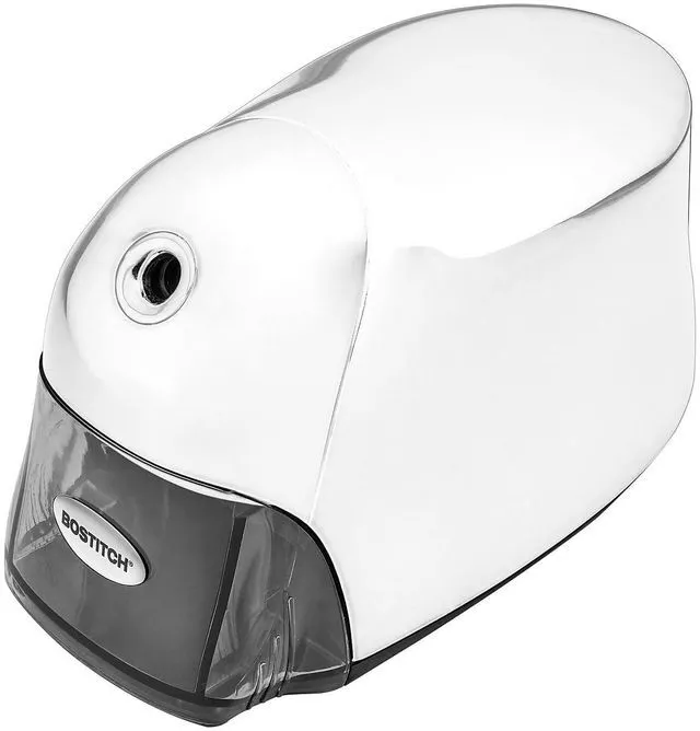 Main image of Office QuietSharp Executive Heavy Duty Electric Pencil Sharpener, Colored-Pencil Compatible, Silver Chrome
