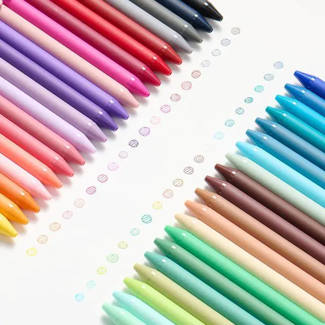 Alt view image 2 of 7 - PURE Colored Gel Pens 0.5mm 40 Pieces Set Comfort Grip Quick Drying Colorful Pens Multi-color Ink Fine Point for Painting Journaling Note Taking