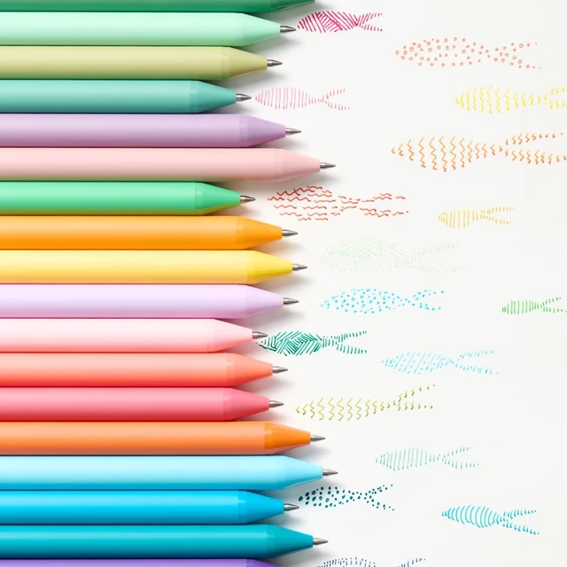 Alt view image 3 of 7 - PURE Colored Gel Pens 0.5mm 40 Pieces Set Comfort Grip Quick Drying Colorful Pens Multi-color Ink Fine Point for Painting Journaling Note Taking