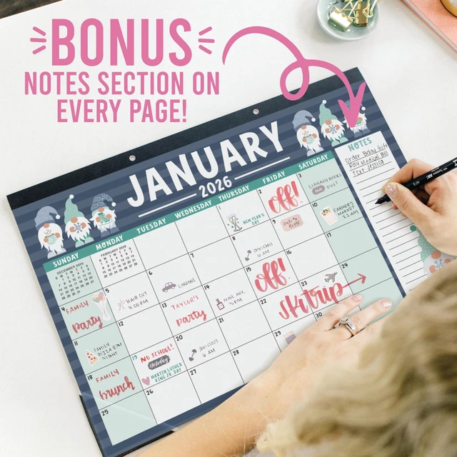 Alt view image 7 of 7 - Large Teacher Desk Calendar 2026-2027 - Desktop Calendar 2026 18-Month Academic Desk Calendars for School, Home & Office, Cute Classroom Must Haves, Back to School Teacher Gifts
