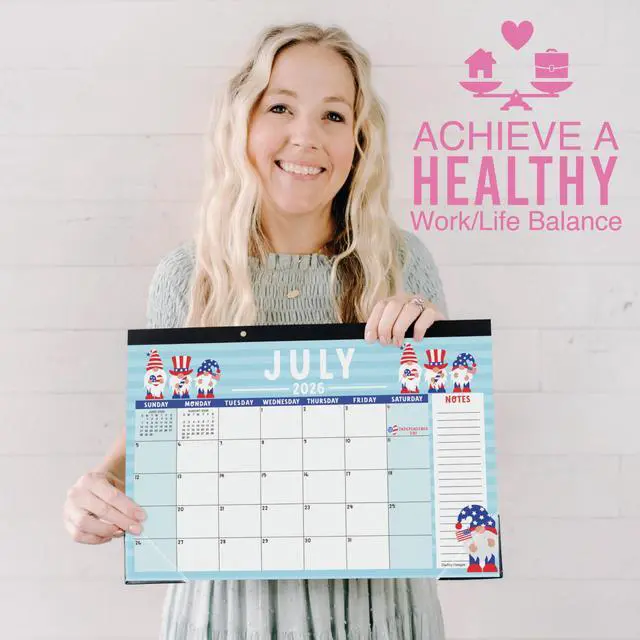 Alt view image 5 of 7 - Large Teacher Desk Calendar 2026-2027 - Desktop Calendar 2026 18-Month Academic Desk Calendars for School, Home & Office, Cute Classroom Must Haves, Back to School Teacher Gifts