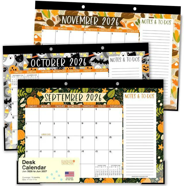 Main image of Large Teacher Desk Calendar 2026-2027 - Desktop Calendar 2026 18-Month Academic Desk Calendars for School, Home & Office, Cute Classroom Must Haves, Back to School Teacher Gifts