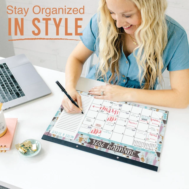 Alt view image 2 of 7 - Large Teacher Desk Calendar 2026-2027 - Desktop Calendar 2026 18-Month Academic Desk Calendars for School, Home & Office, Cute Classroom Must Haves, Back to School Teacher Gifts