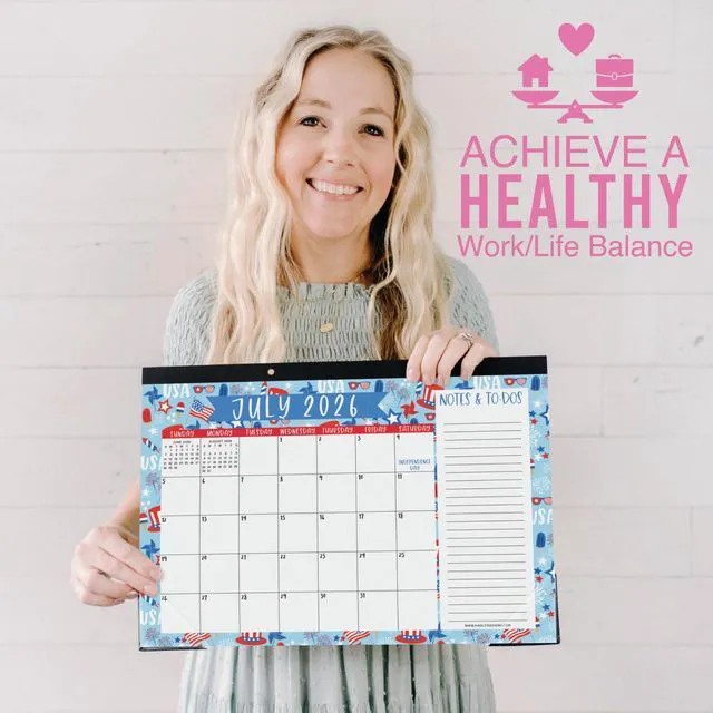 Alt view image 5 of 7 - Large Teacher Desk Calendar 2026-2027 - Desktop Calendar 2026 18-Month Academic Desk Calendars for School, Home & Office, Cute Classroom Must Haves, Back to School Teacher Gifts