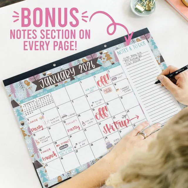 Alt view image 7 of 7 - Large Teacher Desk Calendar 2026-2027 - Desktop Calendar 2026 18-Month Academic Desk Calendars for School, Home & Office, Cute Classroom Must Haves, Back to School Teacher Gifts