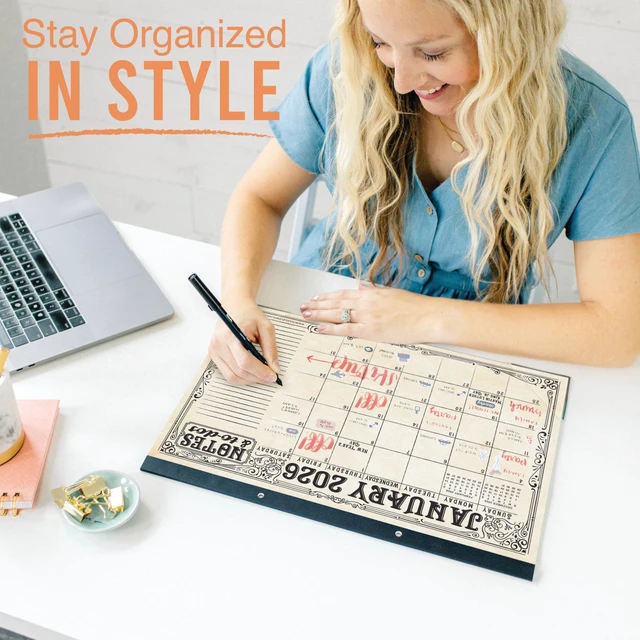 Alt view image 2 of 7 - Large Teacher Desk Calendar 2026-2027 - Desktop Calendar 2026 18-Month Academic Desk Calendars for School, Home & Office, Cute Classroom Must Haves, Back to School Teacher Gifts