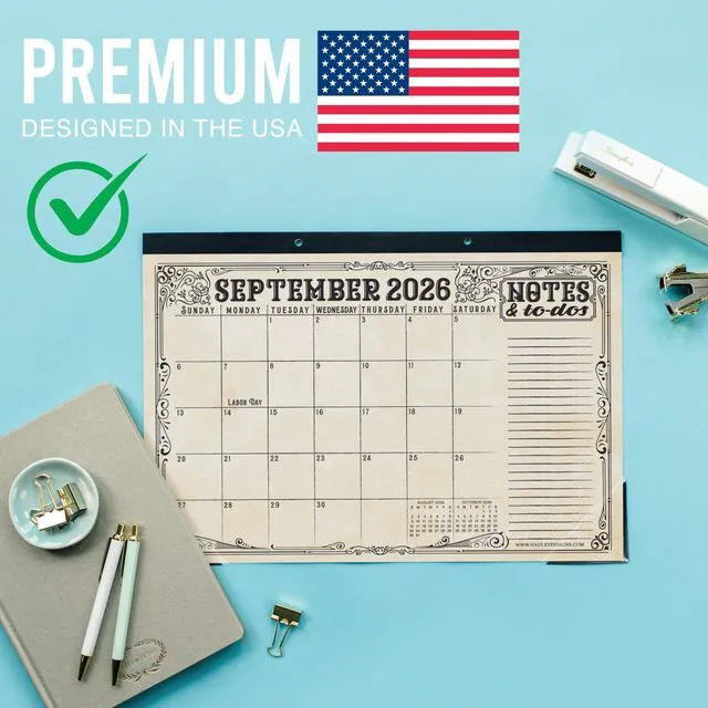 Alt view image 4 of 7 - Large Teacher Desk Calendar 2026-2027 - Desktop Calendar 2026 18-Month Academic Desk Calendars for School, Home & Office, Cute Classroom Must Haves, Back to School Teacher Gifts