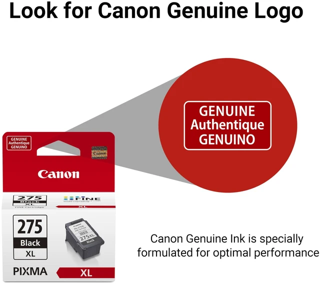Alt view image 4 of 6 - PG-275 XL Genuine Black Ink Cartridge, Compatible with TS3520/3522, TR4720/4722, TR4723/TR4725