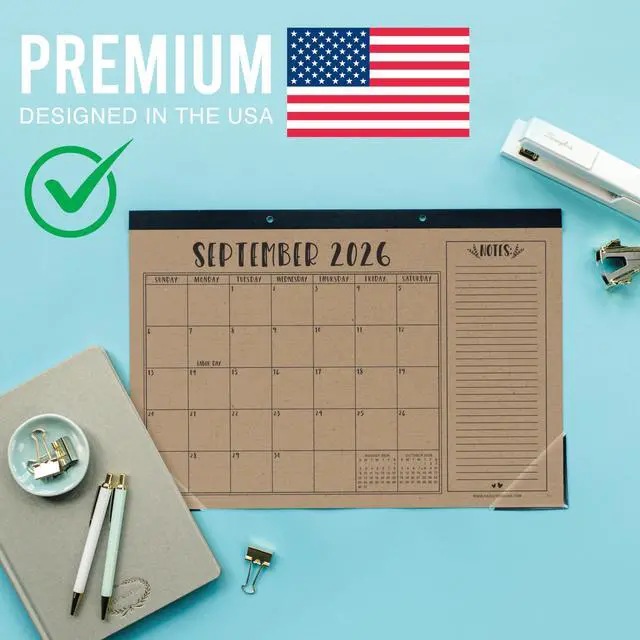 Alt view image 4 of 7 - Large Teacher Desk Calendar 2026-2027 - Desktop Calendar 2026 18-Month Academic Desk Calendars for School, Home & Office, Cute Classroom Must Haves, Back to School Teacher Gifts