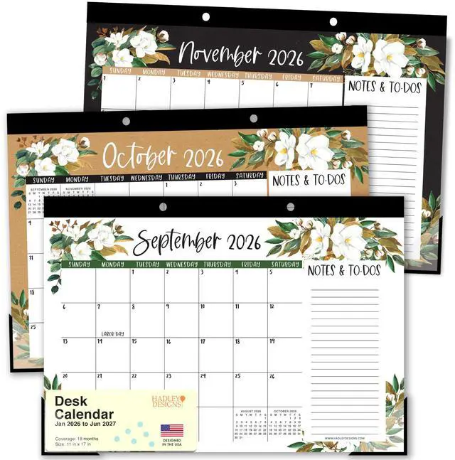 Main image of Large Teacher Desk Calendar 2026-2027 - Desktop Calendar 2026 18-Month Academic Desk Calendars for School, Home & Office, Cute Classroom Must Haves, Back to School Teacher Gifts