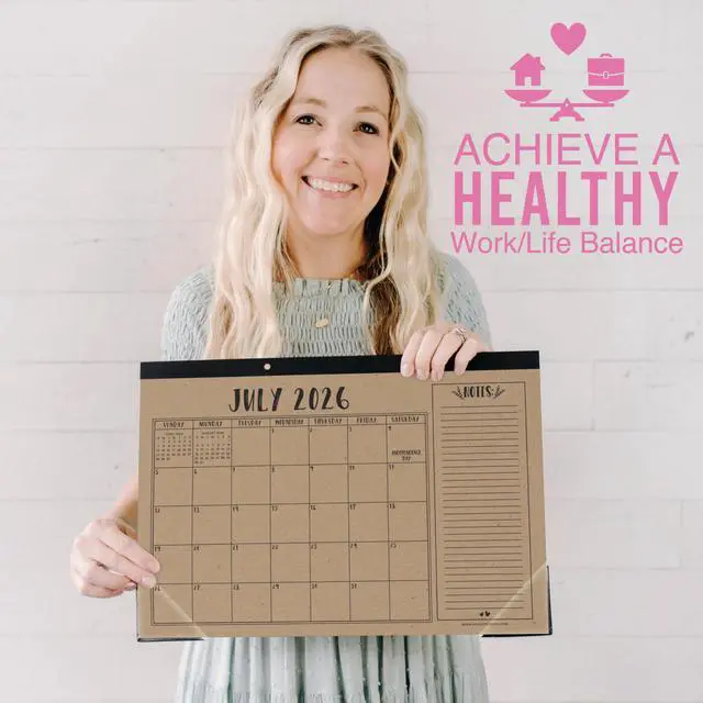 Alt view image 5 of 7 - Large Teacher Desk Calendar 2026-2027 - Desktop Calendar 2026 18-Month Academic Desk Calendars for School, Home & Office, Cute Classroom Must Haves, Back to School Teacher Gifts