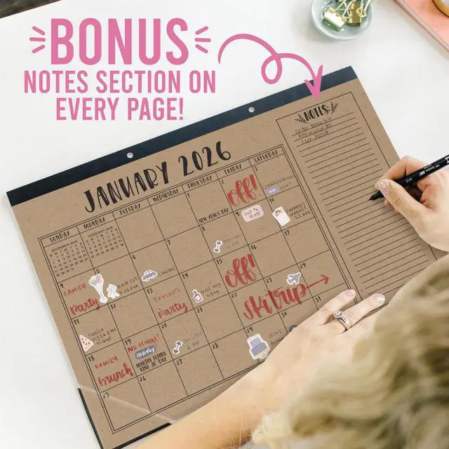 Alt view image 7 of 7 - Large Teacher Desk Calendar 2026-2027 - Desktop Calendar 2026 18-Month Academic Desk Calendars for School, Home & Office, Cute Classroom Must Haves, Back to School Teacher Gifts