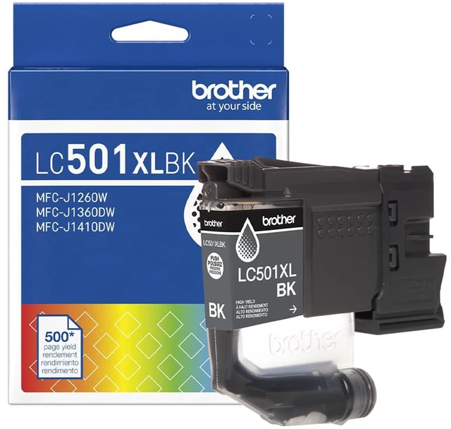 Main image of Genuine LC501XLBK High Yield Black Ink Cartridge (for use with Work Smart 1260, 1360, and 1410 Printers)