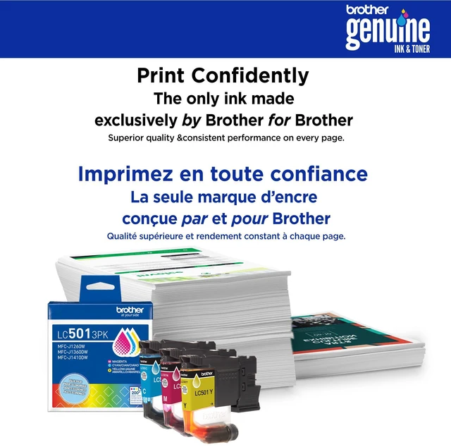 Alt view image 4 of 7 - Genuine LC501XLBK High Yield Black Ink Cartridge (for use with Work Smart 1260, 1360, and 1410 Printers)