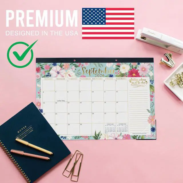 Alt view image 4 of 7 - Large Teacher Desk Calendar 2026-2027 - Desktop Calendar 2026 18-Month Academic Desk Calendars for School, Home & Office, Cute Classroom Must Haves, Back to School Teacher Gifts