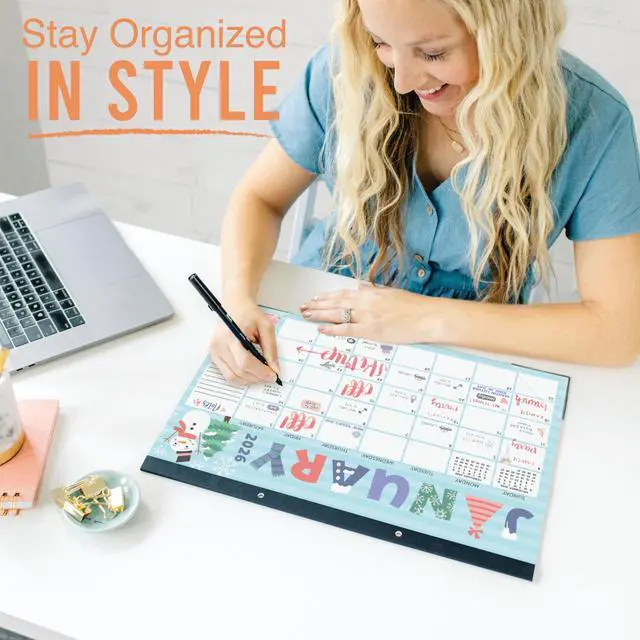 Alt view image 2 of 7 - Large Teacher Desk Calendar 2026-2027 - Desktop Calendar 2026 18-Month Academic Desk Calendars for School, Home & Office, Cute Classroom Must Haves, Back to School Teacher Gifts