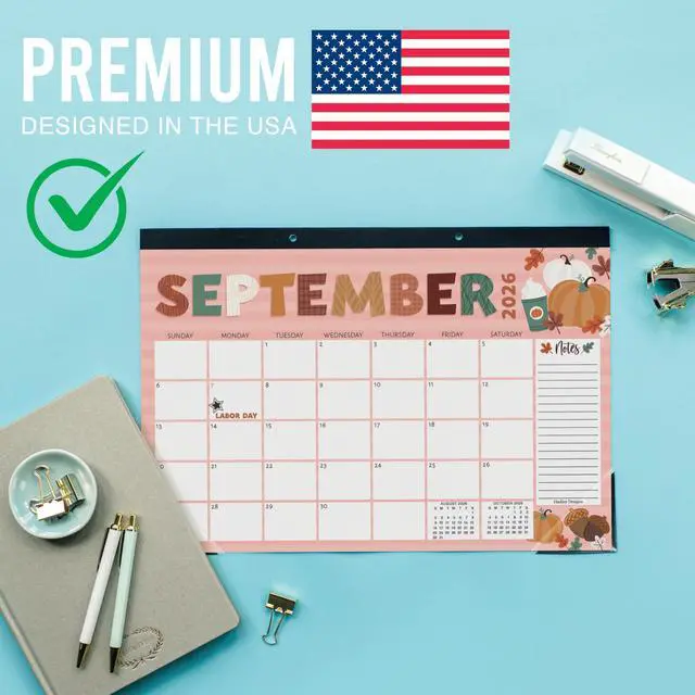 Alt view image 4 of 7 - Large Teacher Desk Calendar 2026-2027 - Desktop Calendar 2026 18-Month Academic Desk Calendars for School, Home & Office, Cute Classroom Must Haves, Back to School Teacher Gifts