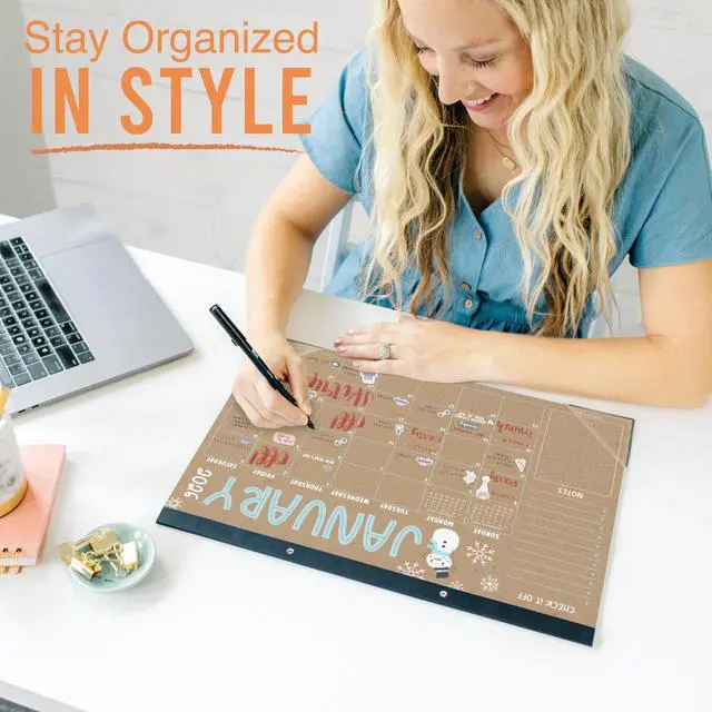 Alt view image 2 of 7 - Large Teacher Desk Calendar 2026-2027 - Desktop Calendar 2026 18-Month Academic Desk Calendars for School, Home & Office, Cute Classroom Must Haves, Back to School Teacher Gifts