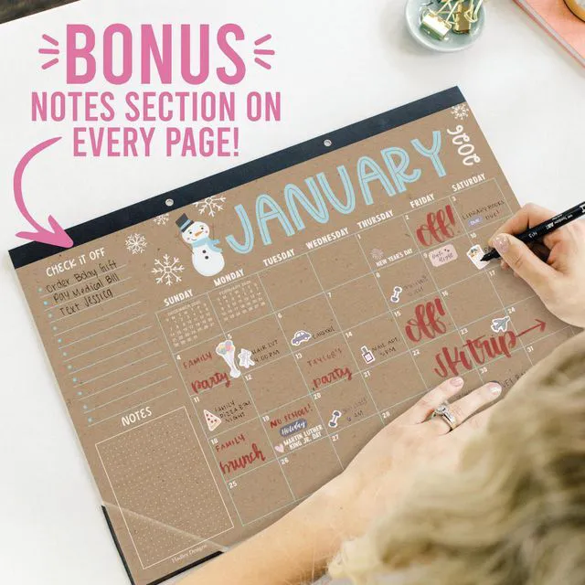 Alt view image 7 of 7 - Large Teacher Desk Calendar 2026-2027 - Desktop Calendar 2026 18-Month Academic Desk Calendars for School, Home & Office, Cute Classroom Must Haves, Back to School Teacher Gifts