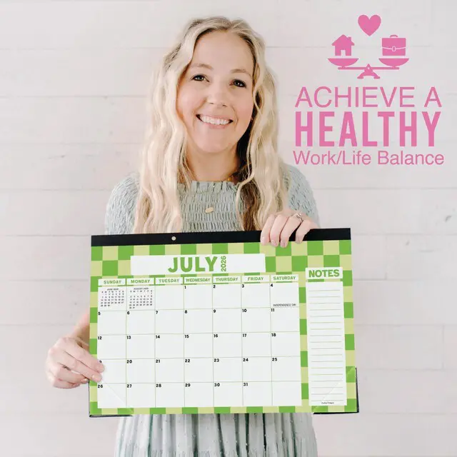 Alt view image 5 of 7 - Large Teacher Desk Calendar 2026-2027 - Desktop Calendar 2026 18-Month Academic Desk Calendars for School, Home & Office, Cute Classroom Must Haves, Back to School Teacher Gifts
