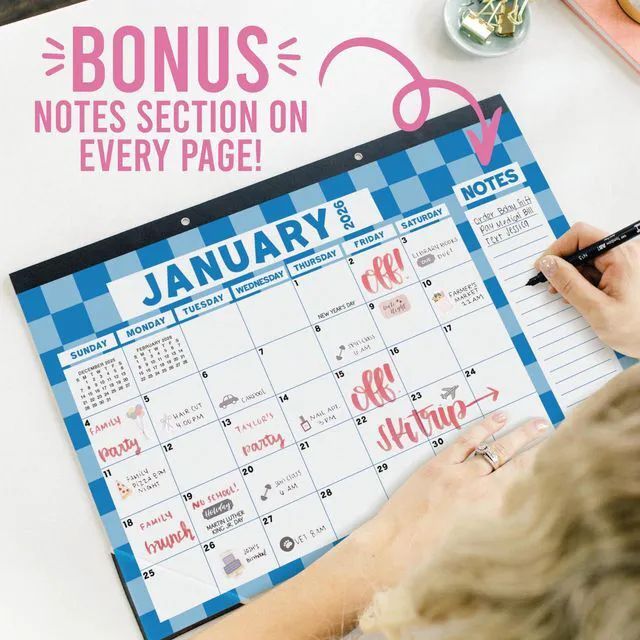 Alt view image 7 of 7 - Large Teacher Desk Calendar 2026-2027 - Desktop Calendar 2026 18-Month Academic Desk Calendars for School, Home & Office, Cute Classroom Must Haves, Back to School Teacher Gifts