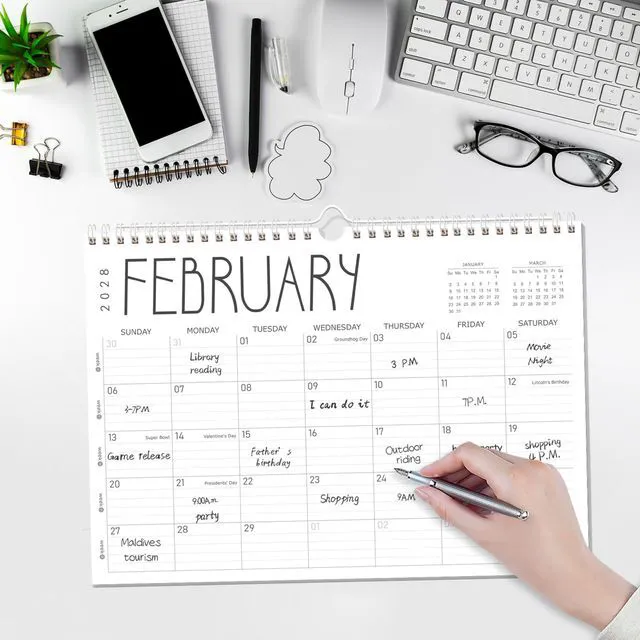 Alt view image 7 of 7 - Wall Calendar 2026-2027, 24 Months (Jun 2026-May 2028), 17"x12" Twin-Wire Binding Hanging Calendar, Premium Thick Paper, Monthly Academic Planner, for Office Home Planning & Organizing