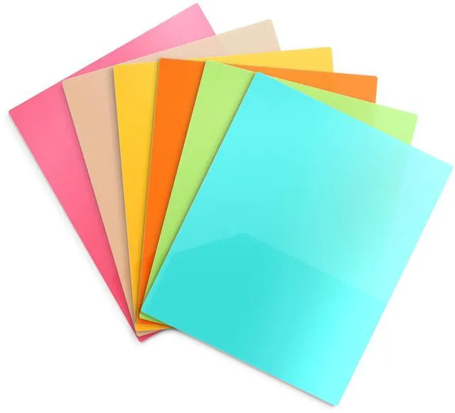Alt view image 7 of 7 - Plastic 2-Pocket Folders, Pastel, 8.5x11, 6 Pack, Poly Tear-Resistant, Long-Lasting Acid-Free Poly, Cleanable, Fits 8.5x11 Documents, Includes Labels