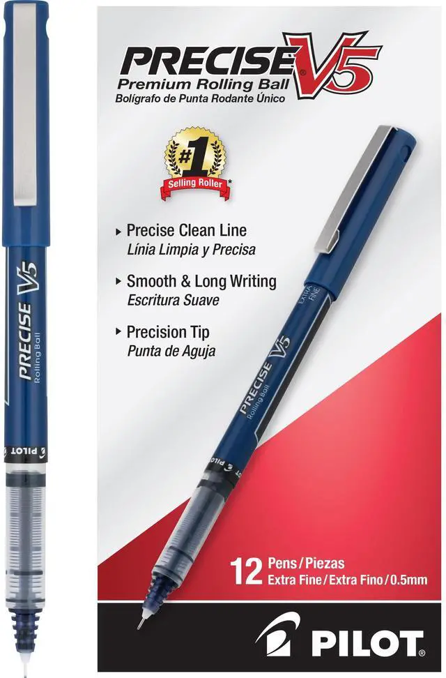 Main image of Precise V5 Rollerball Pens, Pack of 12
