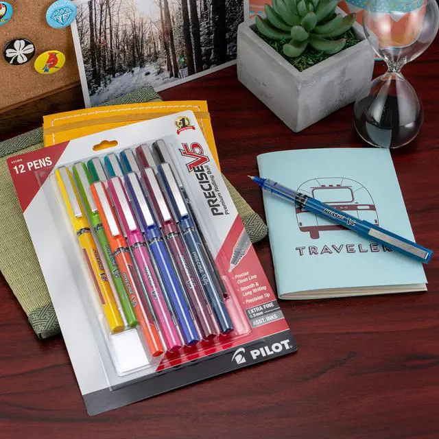 Alt view image 5 of 6 - Precise V5 Pens, Extra Fine Point (0.5mm) Assorted Ink Pens, 12-Pack