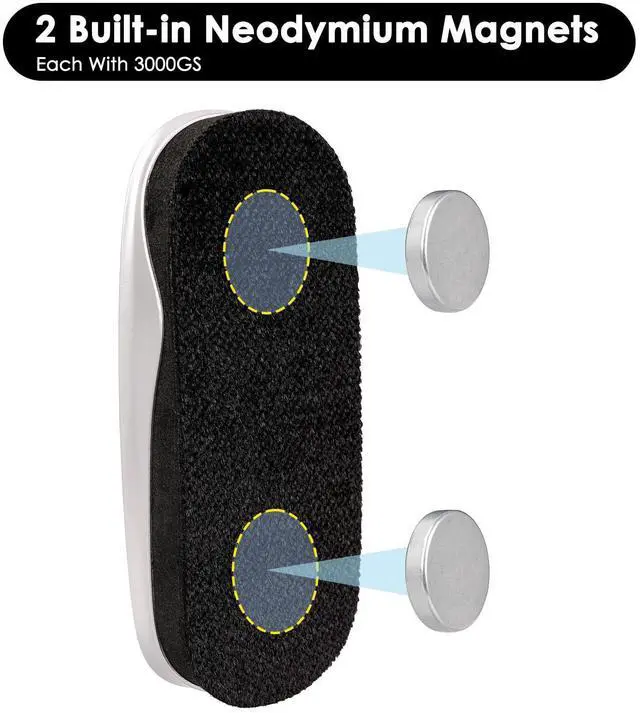 Alt view image 2 of 7 - Magnetic Dry Erase Eraser, 1 Pack Glass White Board, Built-in Neodymium Magnets