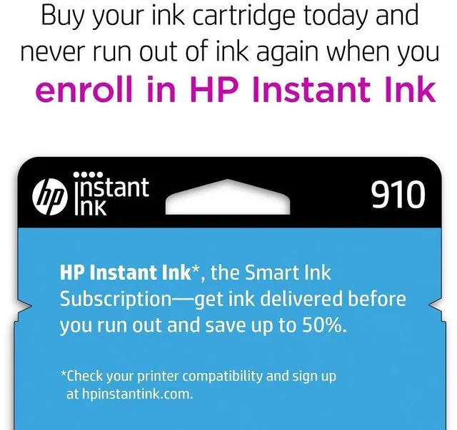 Alt view image 3 of 7 - 910 Magenta Ink Cartridge | Works with OfficeJet 8010, 8020, Pro 8020, 8030 | Eligible for Instant Ink | 3YL59AN