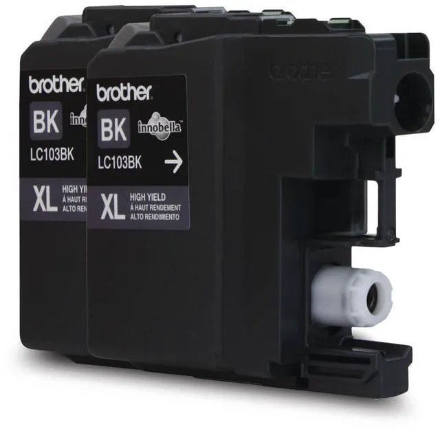 Alt view image 2 of 2 - Genuine High Yield Black -Ink -Cartridges, LC1032PKS, Replacement Black -Ink, Includes 2 -Cartridges of Black -Ink, Page Yield Up to 600 Pages/ -Cartridge, LC1032PKS