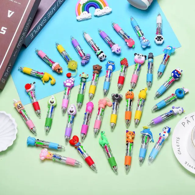 Alt view image 4 of 6 - 36Pcs Mini Multicolor Pens in One 4-in-1, Cute Pens Bulk for Party Favors and Birthdays, Delightful Ballpoint Pen Back To School Gifts Classroom Student Prizes