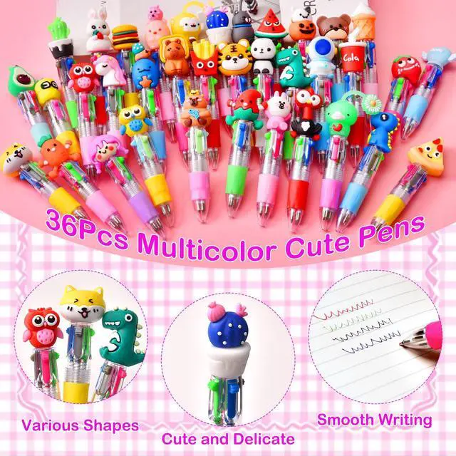 Alt view image 5 of 6 - 36Pcs Mini Multicolor Pens in One 4-in-1, Cute Pens Bulk for Party Favors and Birthdays, Delightful Ballpoint Pen Back To School Gifts Classroom Student Prizes
