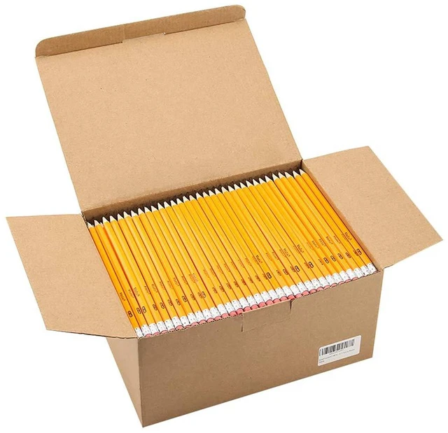 Main image of Wood-Cased #2 HB Pencils Bulk, 576 Count, Pre-sharpened Box of Number 2 Pencils, Yellow, School Pack