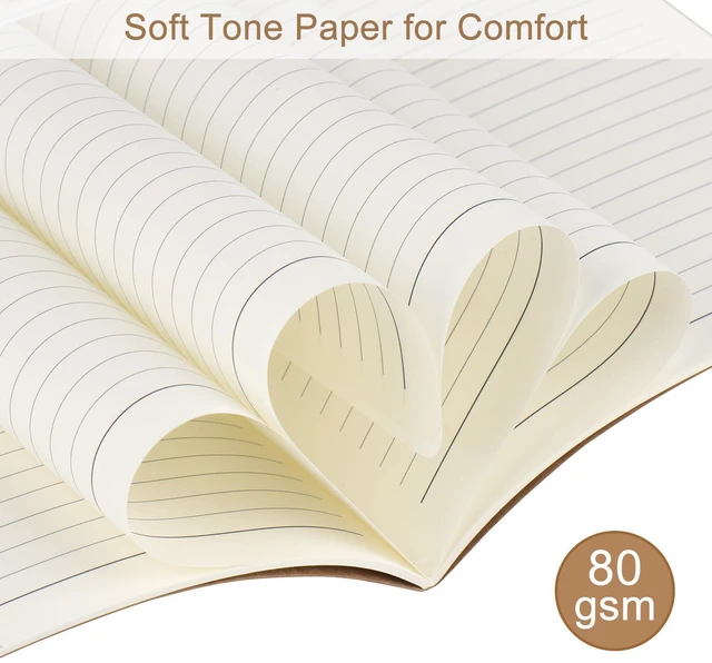 Alt view image 6 of 7 - 24 Pack A5 Kraft Notebooks Bulk, 8.15x5.5 Inches Lined Paper Journaling Notebooks, Notebooks for Work, Composition Notebooks for School, Journal Notebooks for Office, 60 Pages