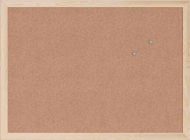 Main image of Cork Bulletin Board, 18" x 24" Inches, Light Birch Wood Frame (265U00-01)