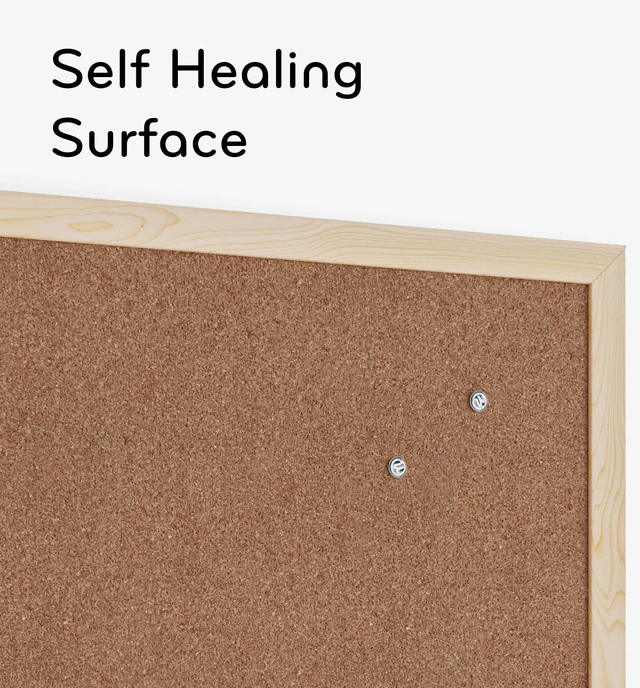 Alt view image 2 of 7 - Cork Bulletin Board, 18" x 24" Inches, Light Birch Wood Frame (265U00-01)