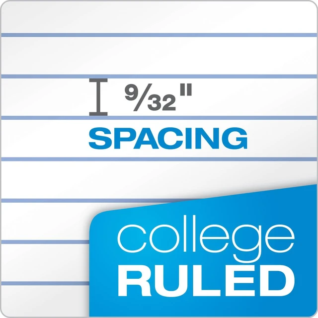 Alt view image 4 of 6 - Loose Leaf Paper, 500 Sheets, College Rule Filler Notebook Paper, 8-1/2" x 11", 3-Hole Punched Fits 3-Ring Binders (62349)