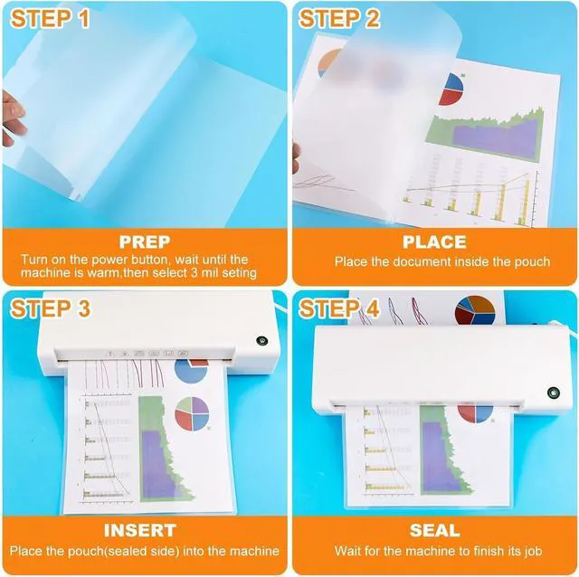 Alt view image 7 of 7 - 300 Pack Laminating Sheets, Hold 11 x 17 Inch Sheet, 3 Mil Clear Thermal Laminating Pouches 11.5 x 17.5 Inch Lamination Sheet Paper for Laminator, Round Corner
