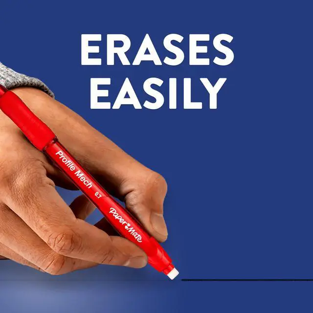 Alt view image 3 of 6 - Profile Mechanical Pencils, 0.7 mm, HB #2 Lead, 8 Assorted Barrel Colors, 24 Count - Comfortable Grip, Erases Easily