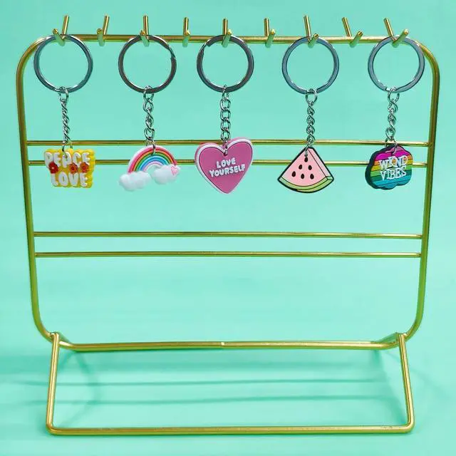 Alt view image 3 of 7 - 30/50/100/200pcs Random Different Keychains, Lot Mixed Cute Keyring for Classroom Prizes Students Incentives