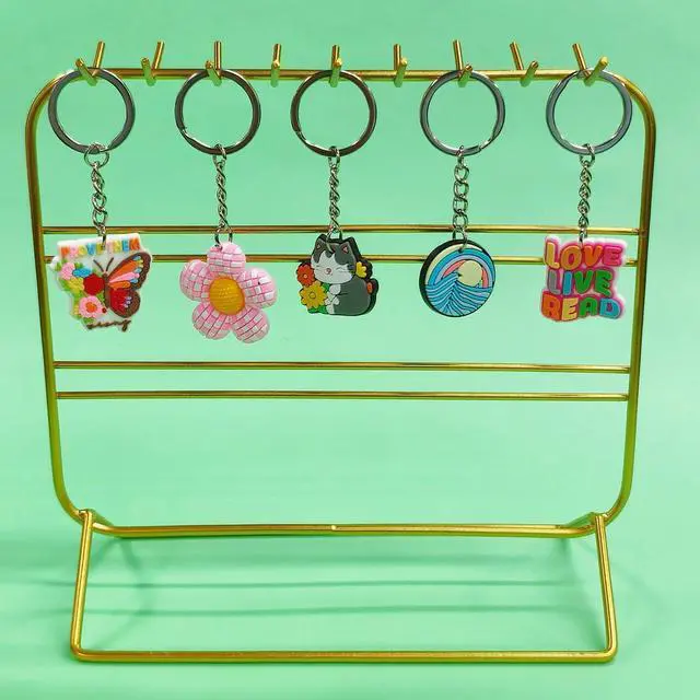 Alt view image 5 of 7 - 30/50/100/200pcs Random Different Keychains, Lot Mixed Cute Keyring for Classroom Prizes Students Incentives